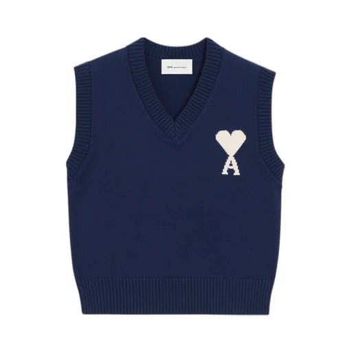 Ami V-Neck Knitted Gilet
