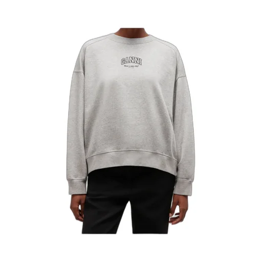 Ganni Logo Crewneck Sweatshirt