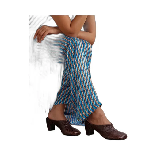 Embossed Leather Mules