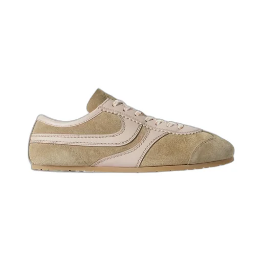 Leather-Trimmed Suede Sneakers