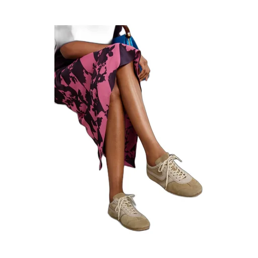 Leather-Trimmed Suede Sneakers
