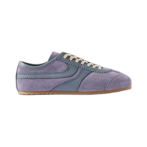 Leather-Trimmed Suede Sneakers