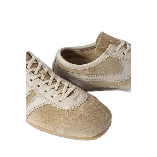 Leather-Trimmed Suede Sneakers
