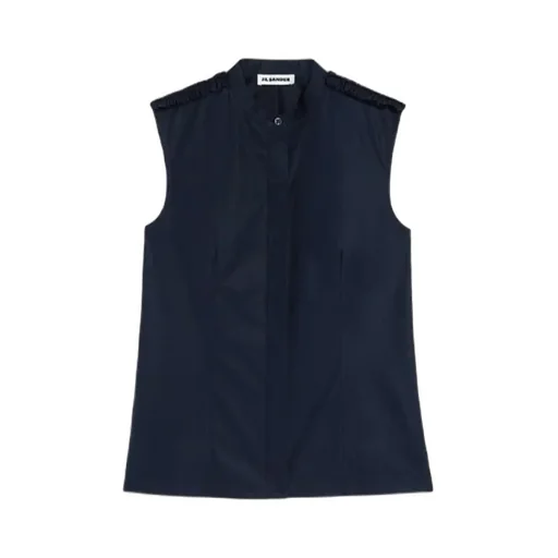 Cotton Poplin Ruffle Top