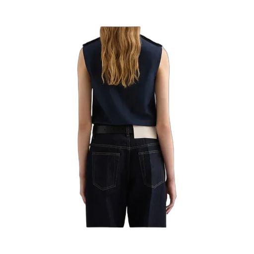 Cotton Poplin Ruffle Top