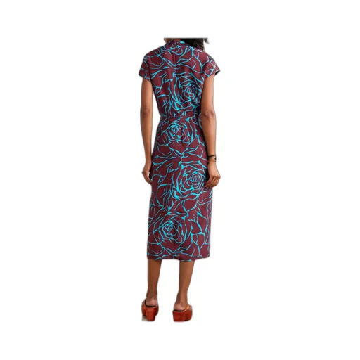 Wrap-Style Printed Midi Dress