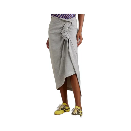 Pleated Asymmetrical Midi Skirt