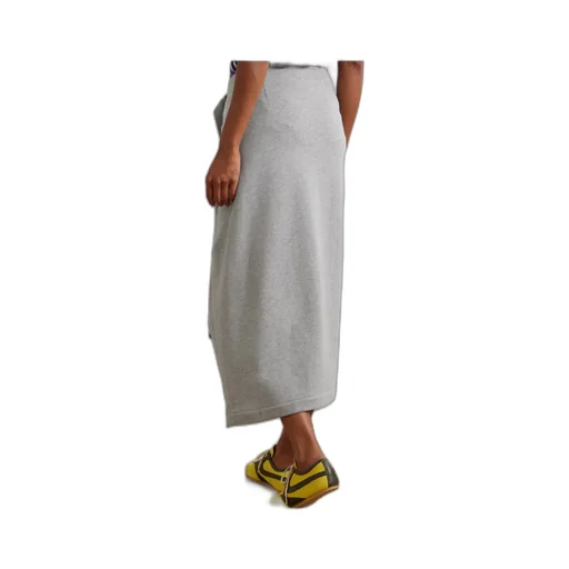 Pleated Asymmetrical Midi Skirt
