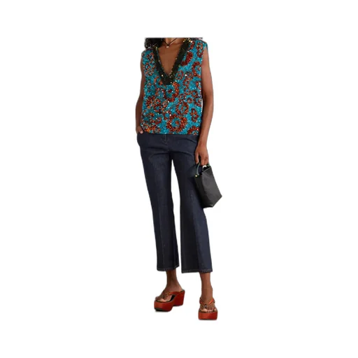 High-Waisted Flared Jeans