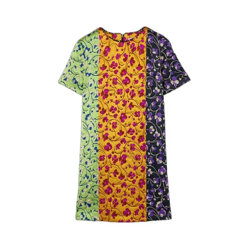 Swing Tricolor Floral Mini Mini Dress