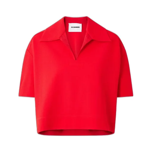Short Crepe Polo Shirt