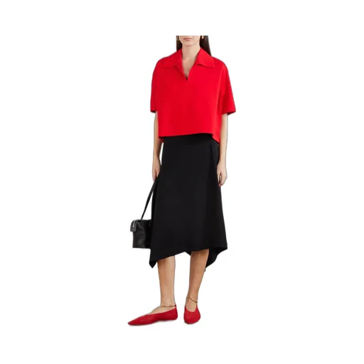 Short Crepe Polo Shirt