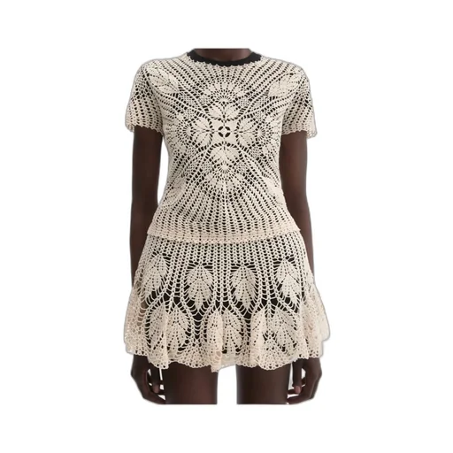 Mini Skirt With Crochet Overlay