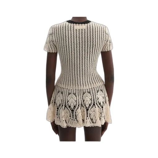 Mini Skirt With Crochet Overlay