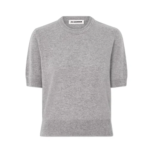 Short-Sleeved Wool Knit Sweater