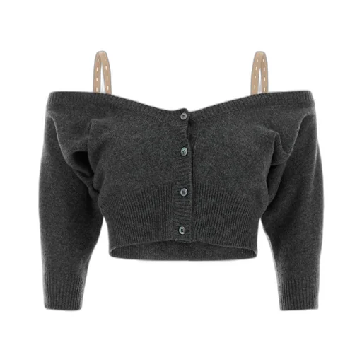 Miu Miu Off-Shoulder Cropped Cardigan