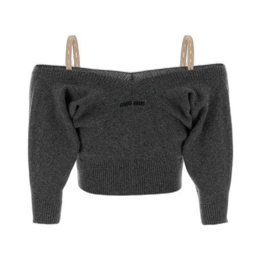 Miu Miu Off-Shoulder Cropped Cardigan