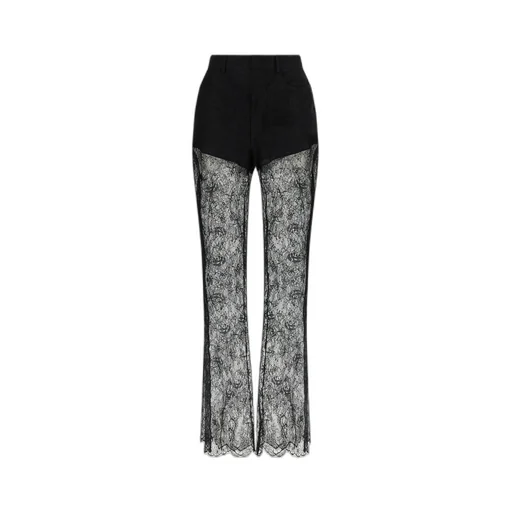 Giuseppe Di Morabito Lace-Detailed Flared Trousers