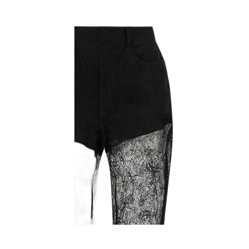 Giuseppe Di Morabito Lace-Detailed Flared Trousers