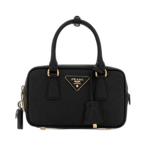 Prada Triangle-Logo Zipped Tote Bag