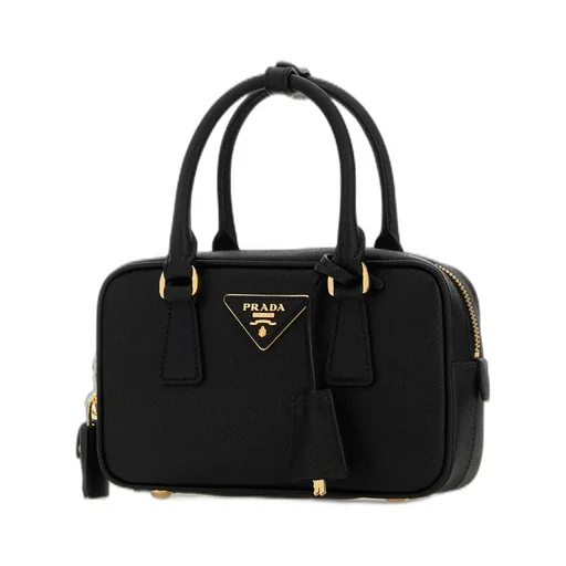 Prada Triangle-Logo Zipped Tote Bag