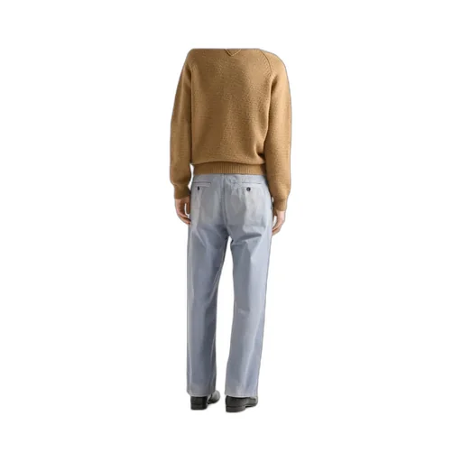 Prada Logo-Patch Chino Trousers