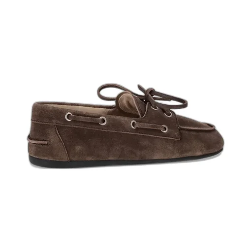 Tie-Detail Suede Loafers