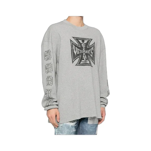 Vetements Logo-Print Crewneck Sweatshirt