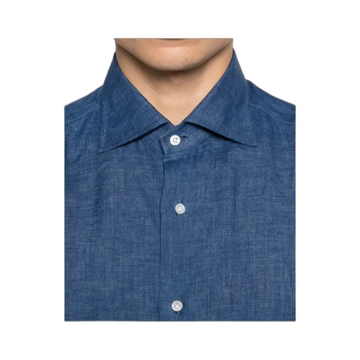 Long-Sleeved Denim Shirt