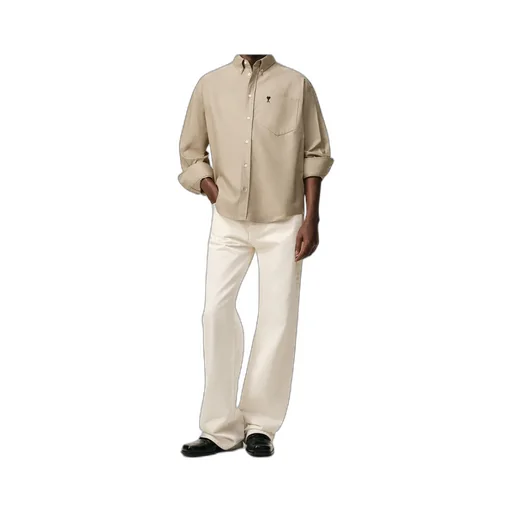 Ami Boxy Embroidered Ami De Coeur Shirt