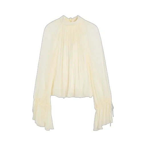 Staud Sheer Finish Roux Ruffled Top
