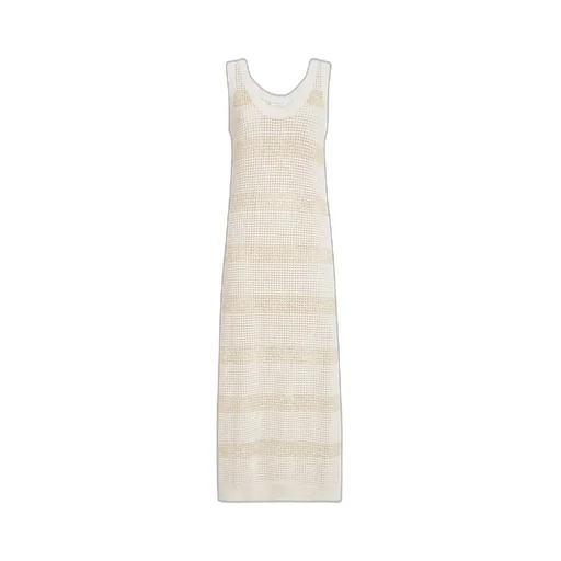 Striped Sleevess Midi Dress