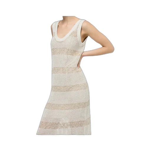 Striped Sleevess Midi Dress