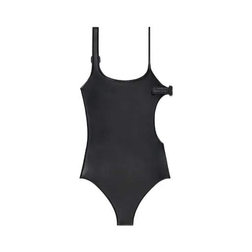 Buckle-Detail Cut-Out Swimsuit