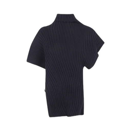 Issey Miyake Short-Sleeved Knitted Jumper