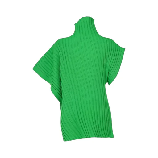 Issey Miyake Short-Sleeved Knitted Jumper