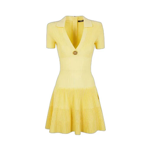 Balmain Short Flared Knit Dress