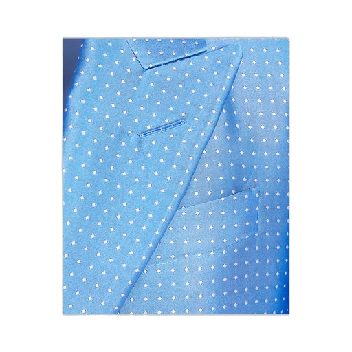 Polka Dot Jacquard Double-Breasted Suit Jacket