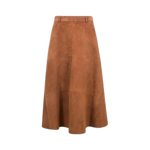 Panelled Suede Skirt