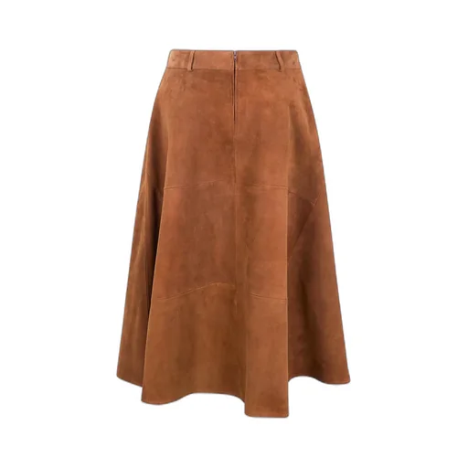 Panelled Suede Skirt