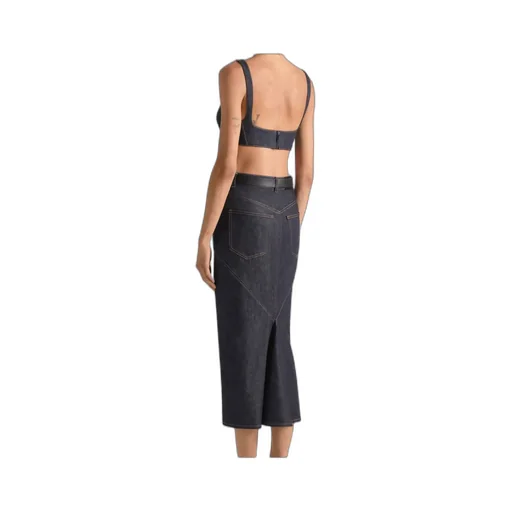Bra Top In Raw Denim