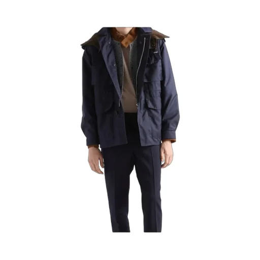 Prada Long-Sleeved Hooded Coat