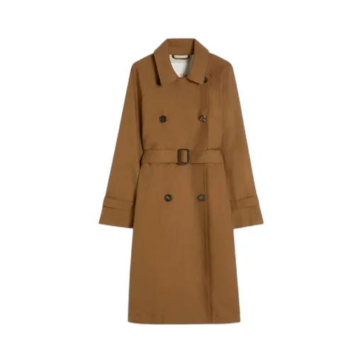 Double-Breasted Waterproof Twill Trench Coat