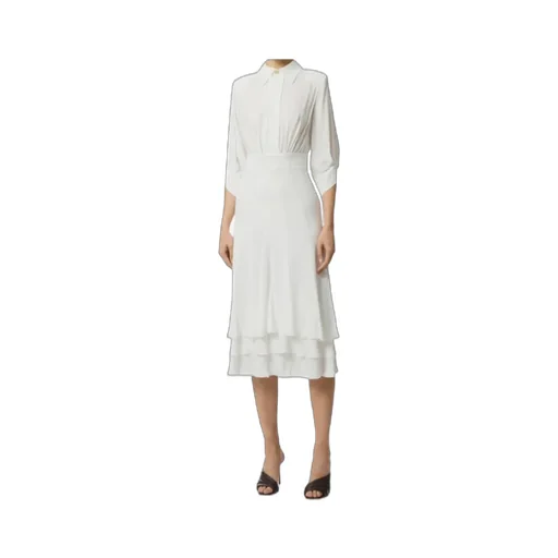 Ruffled Shirt Dress