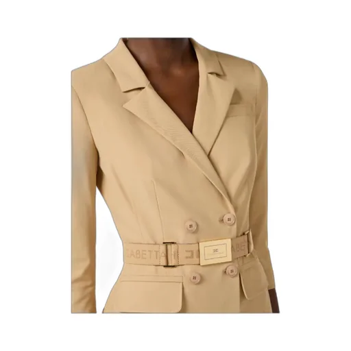 Lapel Belted Mini Dress