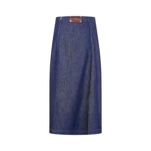 Denim Round Midi Skirt Sonista