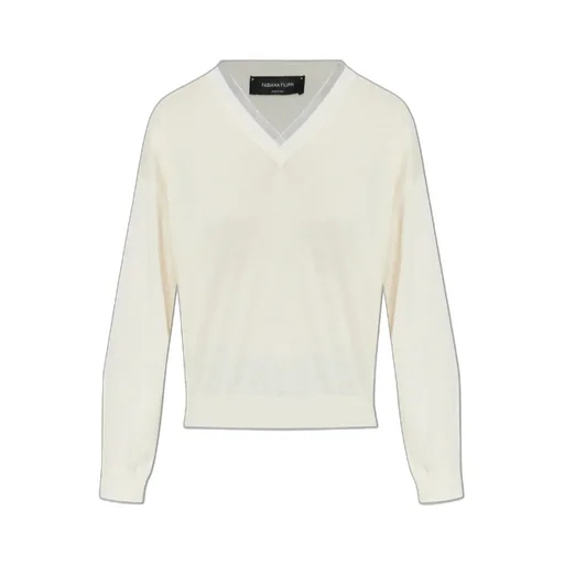 V-Neck Long-Sleeved Sweater