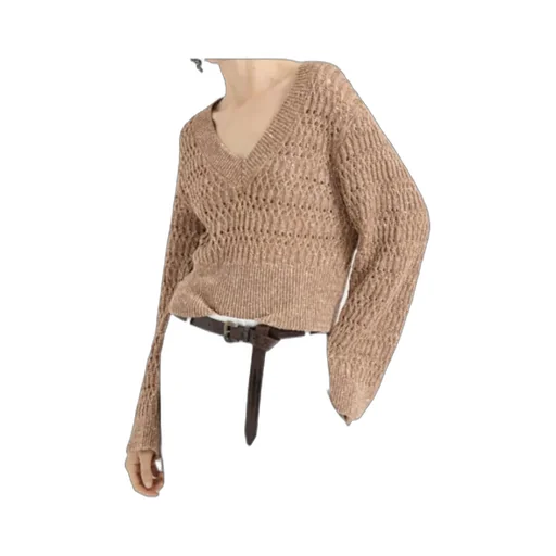 Brunello Cucinelli V-Neck Ribbed Jumper