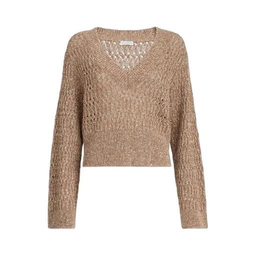 Brunello Cucinelli V-Neck Ribbed Jumper