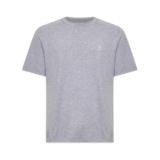Brunello Cucinelli Logo Embroidered Crewneck T-Shirt